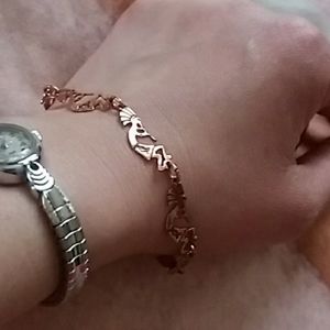 Copper Kokopelli Indian bracelet